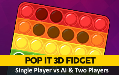Pop It 3d Fidget, two players game with AI