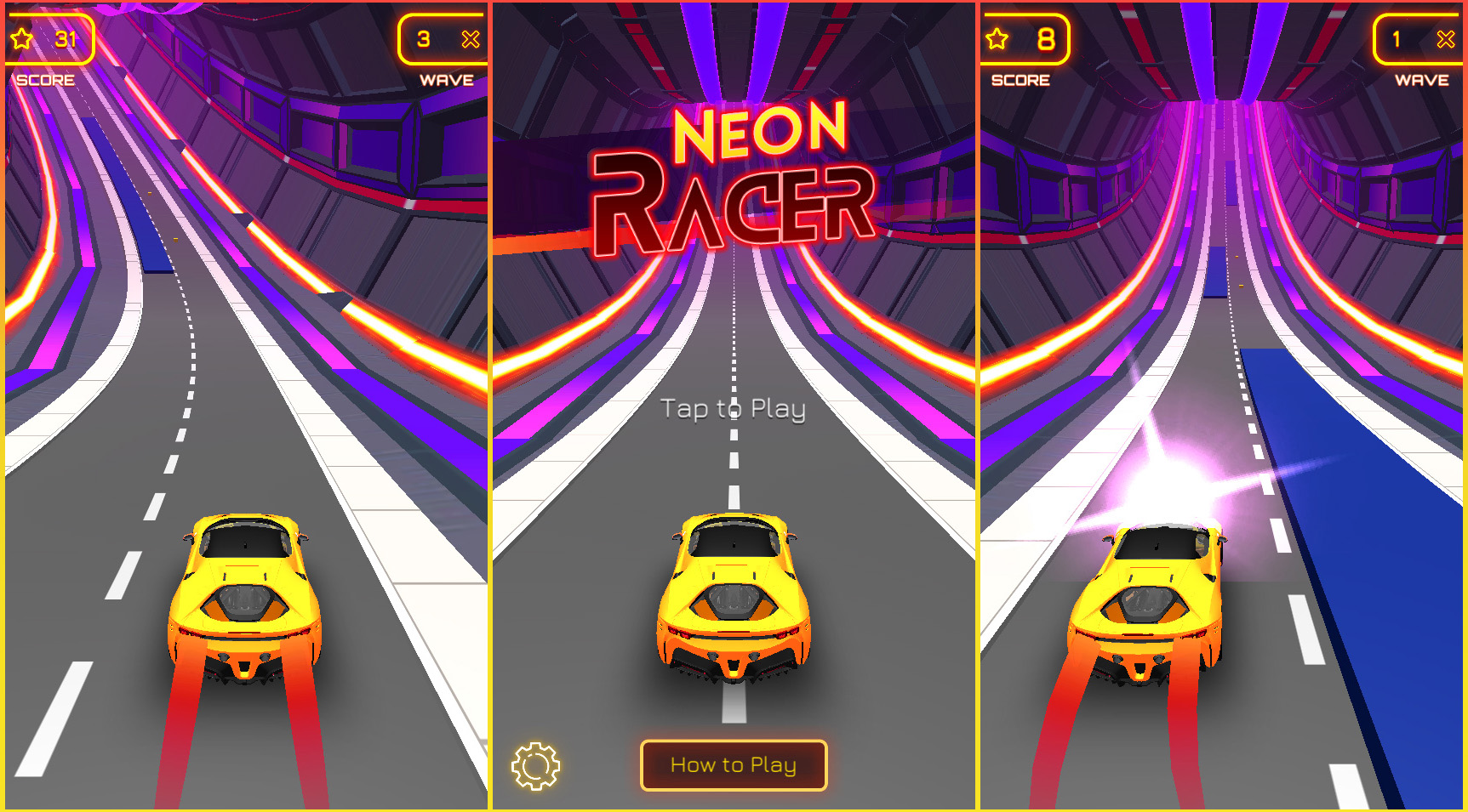 Neon Racer unity game